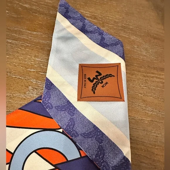 NWT MCM 100% Silk Scarf💎Authentic - Picture 16 of 17